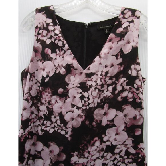 Banana Republic Dress 2 Shift Floral Cocktail Party Zip Up $128 NEW - Picture 2 of 11